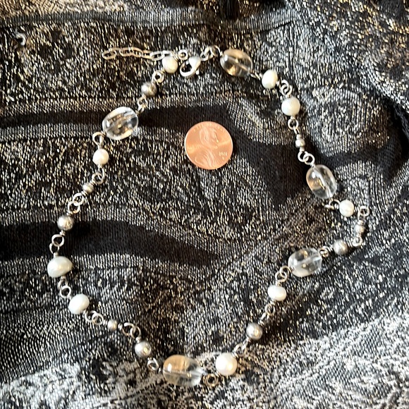 Silpada Vintage Sterling Silver Silver Pearl & Crystal Necklace - Picture 4 of 14